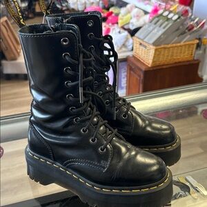 Black Lace-Up Dr Martens Combat Boots